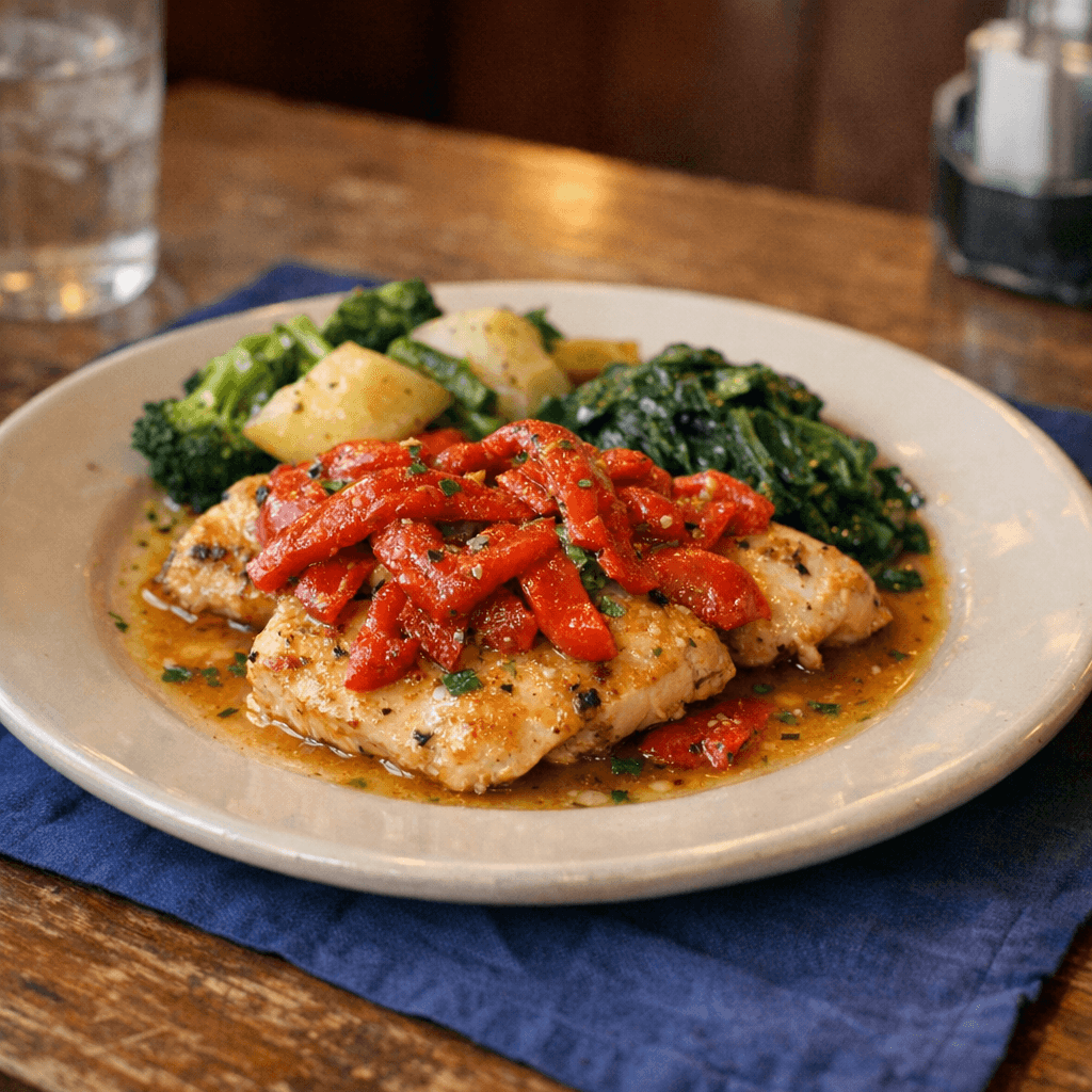Chicken with Roasted Red Peppers