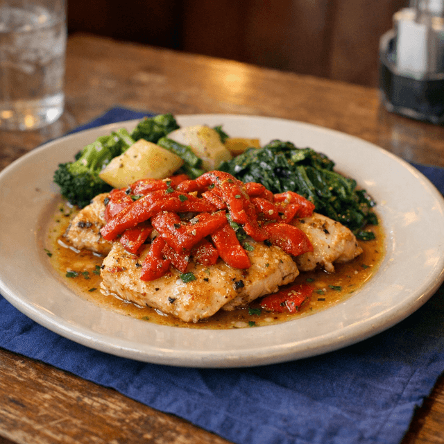 Chicken with Roasted Red Peppers