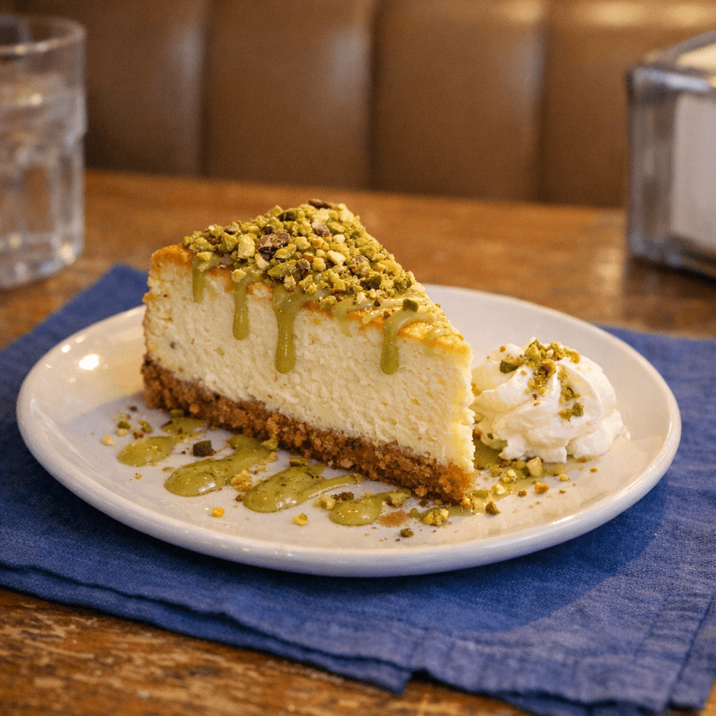Pistachio Ricotta Cheesecake